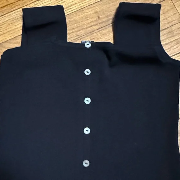Vintage 90s Black button up tank - Picture 4 of 4
